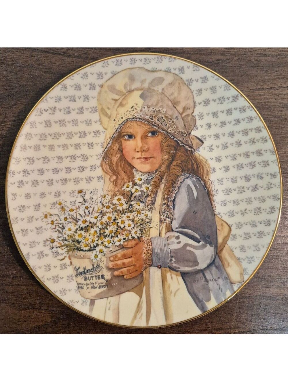 Vintage 'Daisies from Mary Beth' Fine China Decorative Plate by Jan Hagara 1979